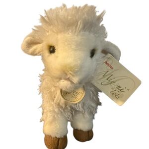 MIYONI BY AURORA WORLD BABY LAMB STUFFED ANIMAL PLUSH 7" Bean Filled Lovey